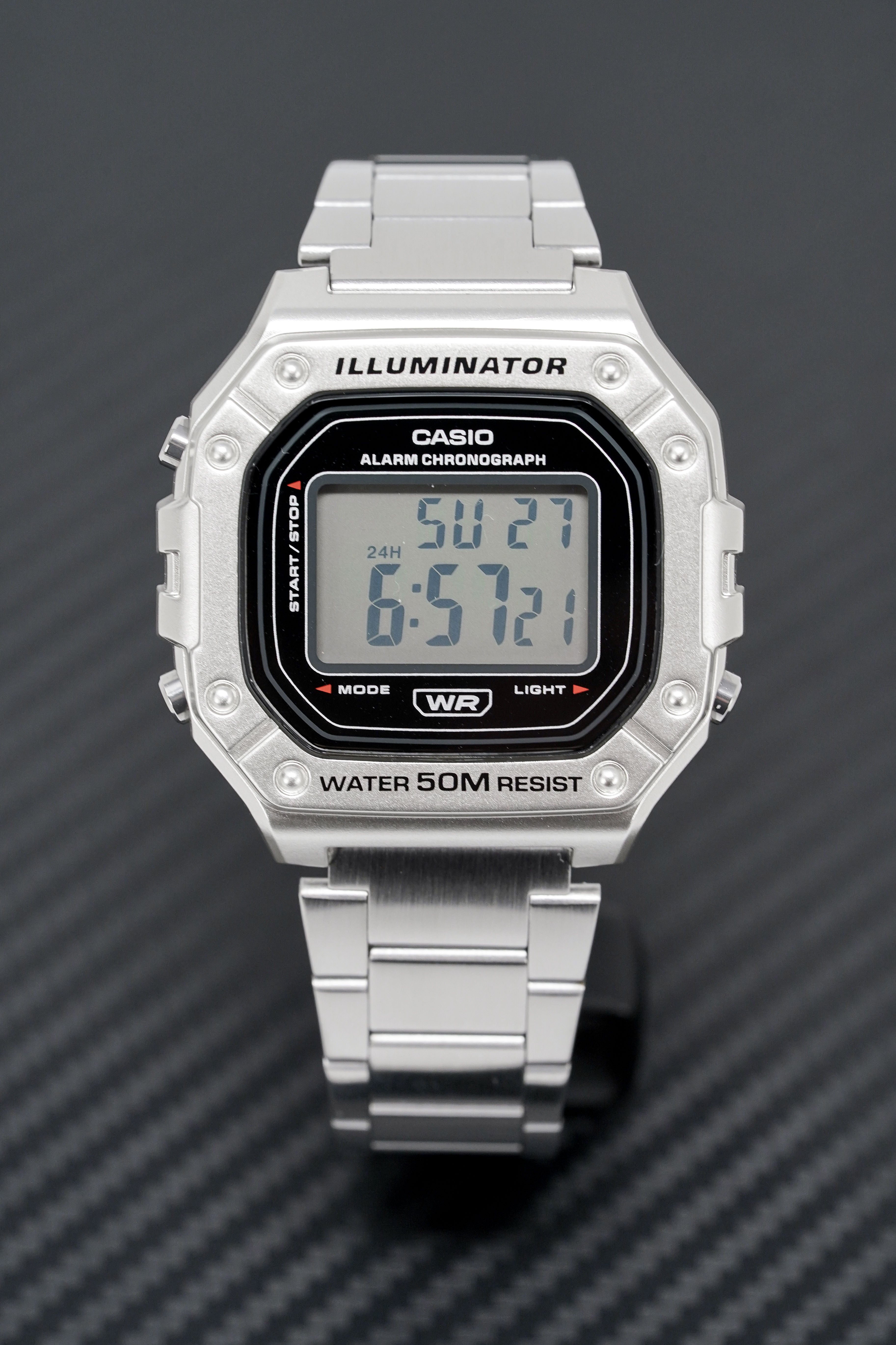 Casio Watch Chronograph Digital Silver