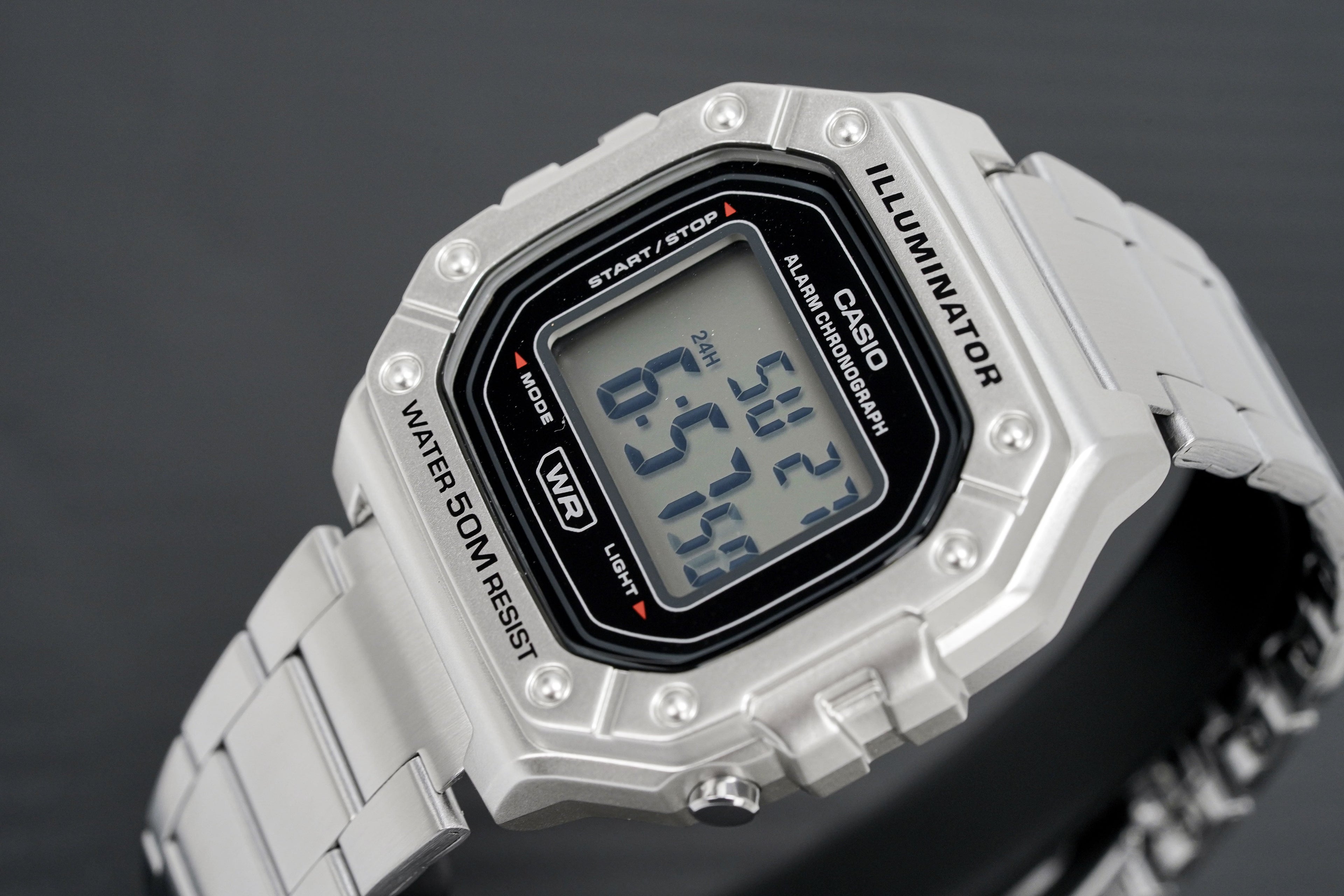 Casio Watch Chronograph Digital Silver