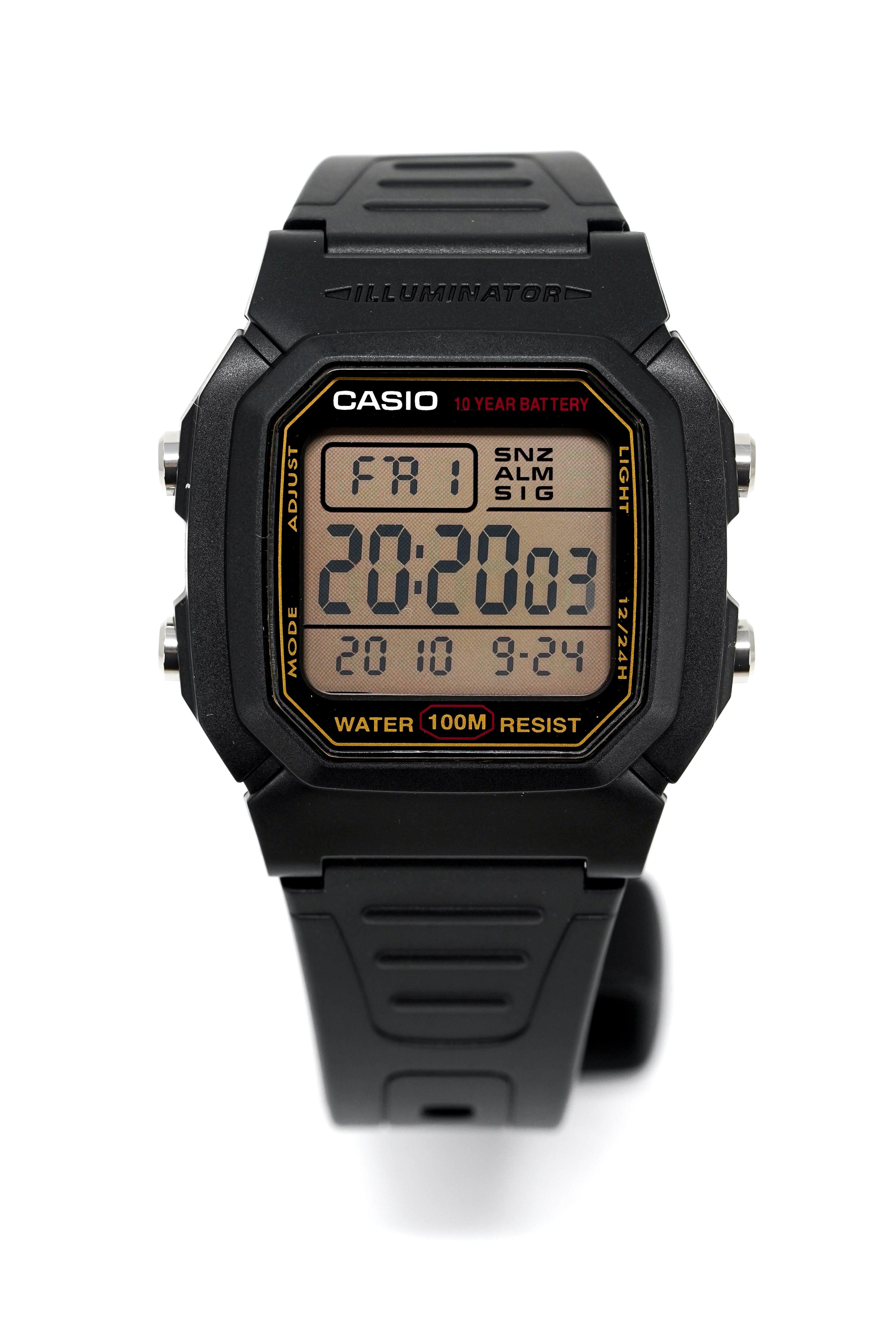 Casio Men's Watch Chronograph Digital Square Black