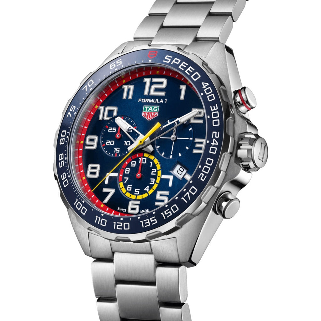 Tag Heuer Formula 1 Men's Red Bull Racing Special Edition Silver Blue Chronograph Watch