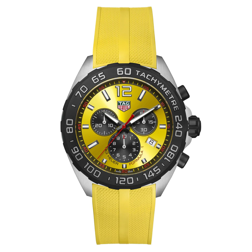 Tag Heuer Formula 1 Men's Yellow Chronograph Watch