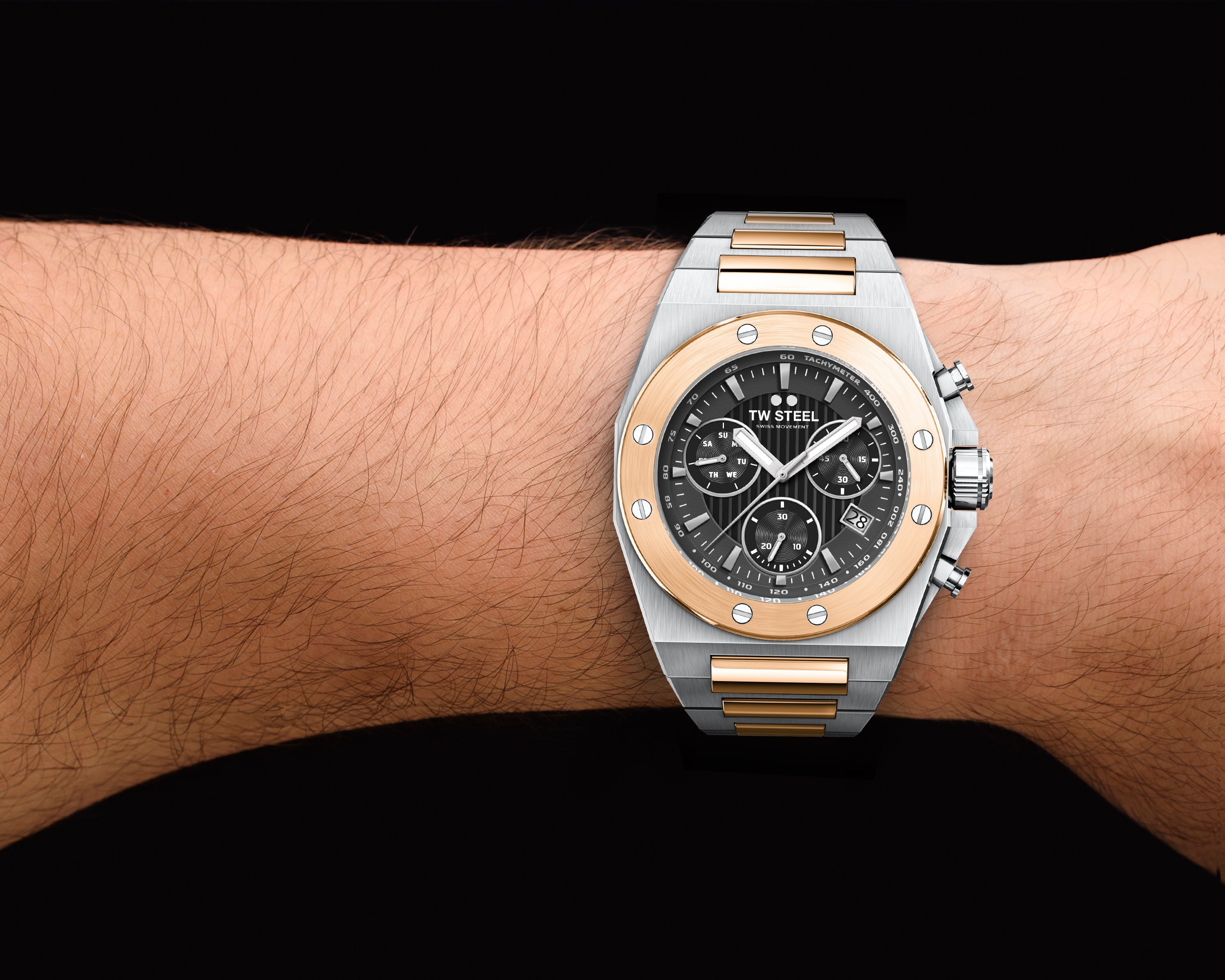 TW Steel CEO Tech 45mm Grey Men's Two-Tone Watch
