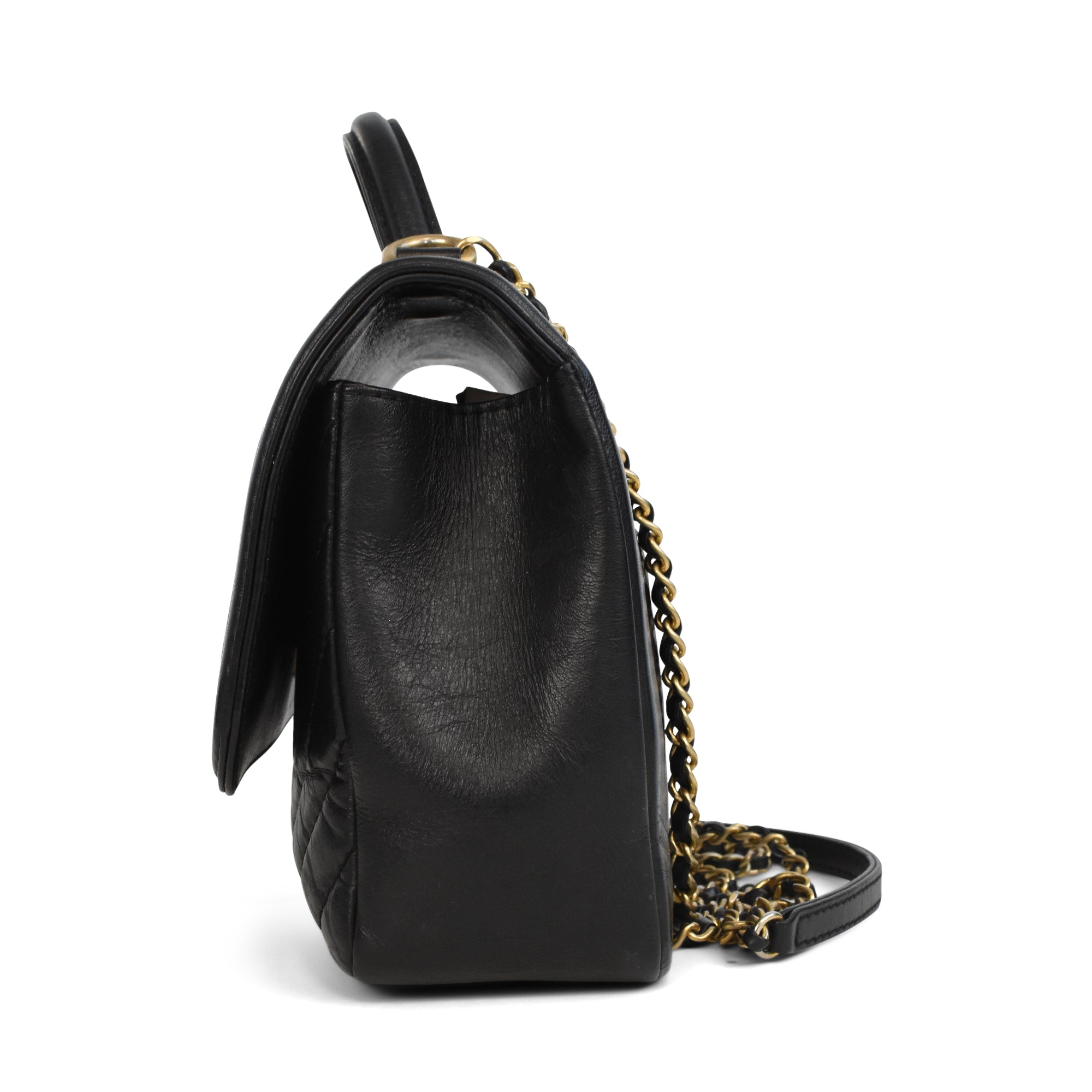 Chanel 'Chevron Top Handle' Flap Bag