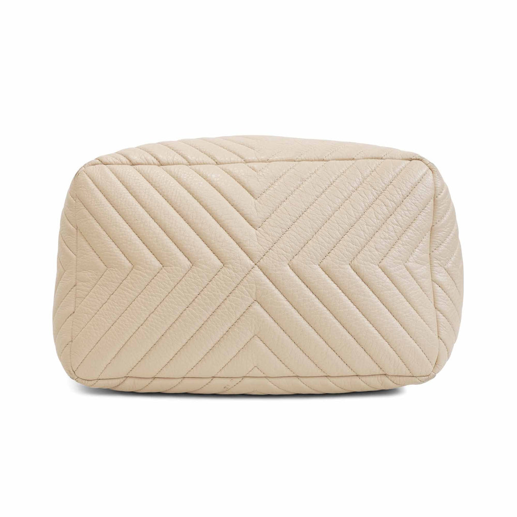 Chanel Chevron Quilted Bucket Bag
