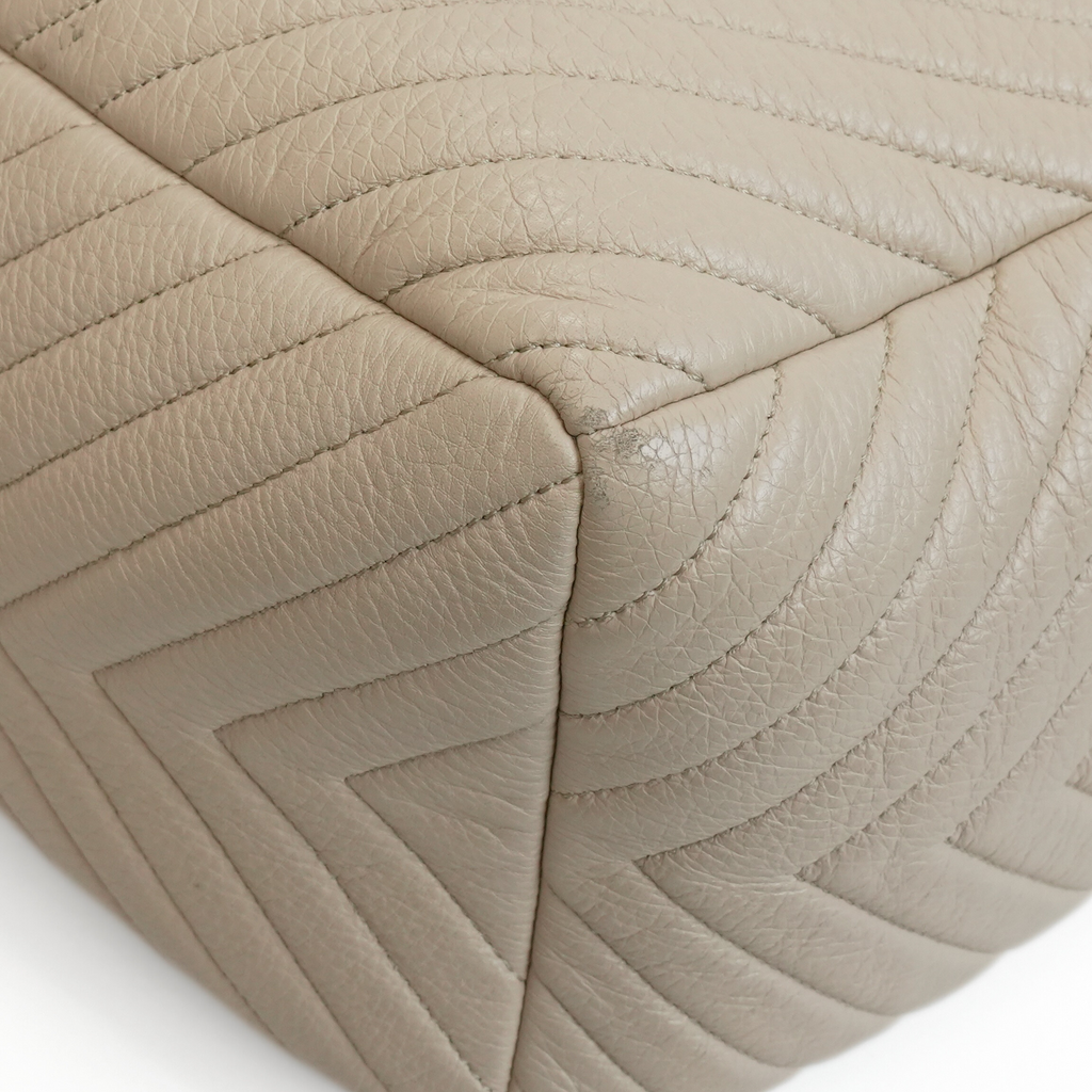 Chanel Chevron Quilted Bucket Bag