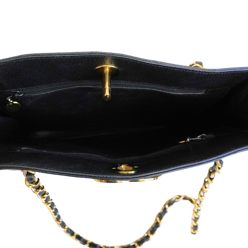 Chanel Quilted Caviar Tote Bag