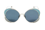 Chloé Women's Sunglasses Gemma Oversized Round Butterfly Blue