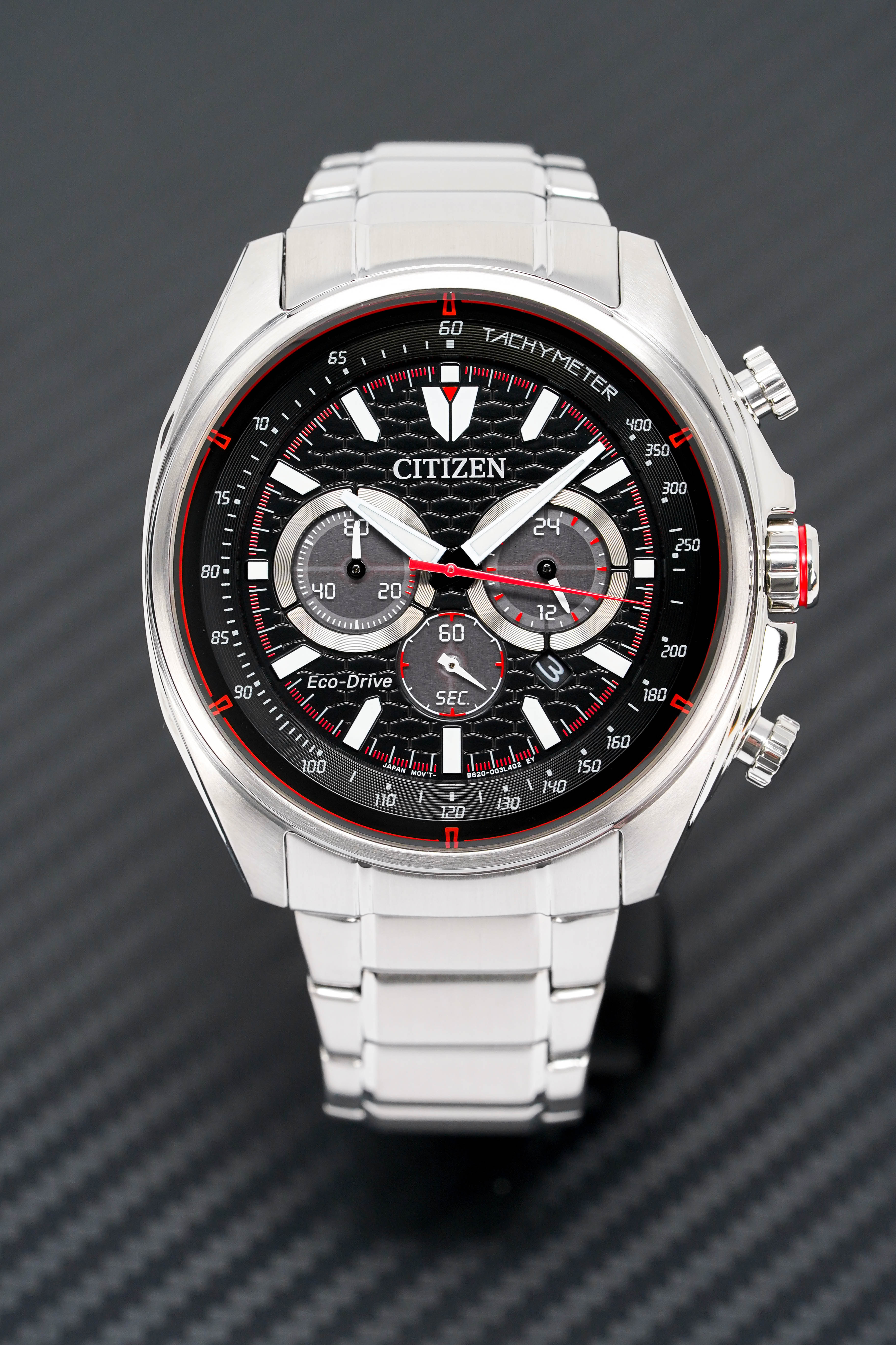 Citizen Men's Watch Eco-Drive Active Chrono Black Red