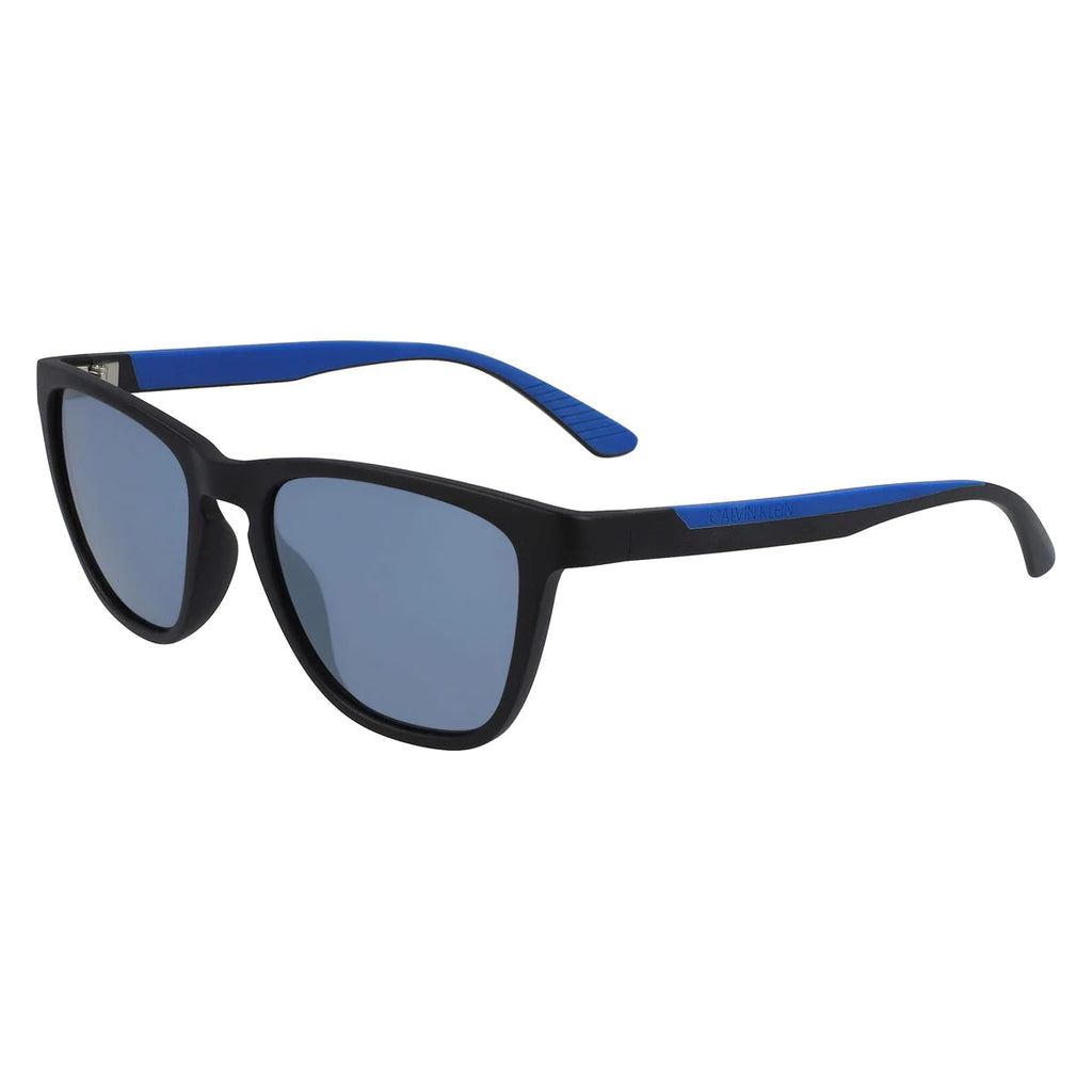 Calvin Klein Men's Sunglasses Classic Square Matte Black/Cobalt