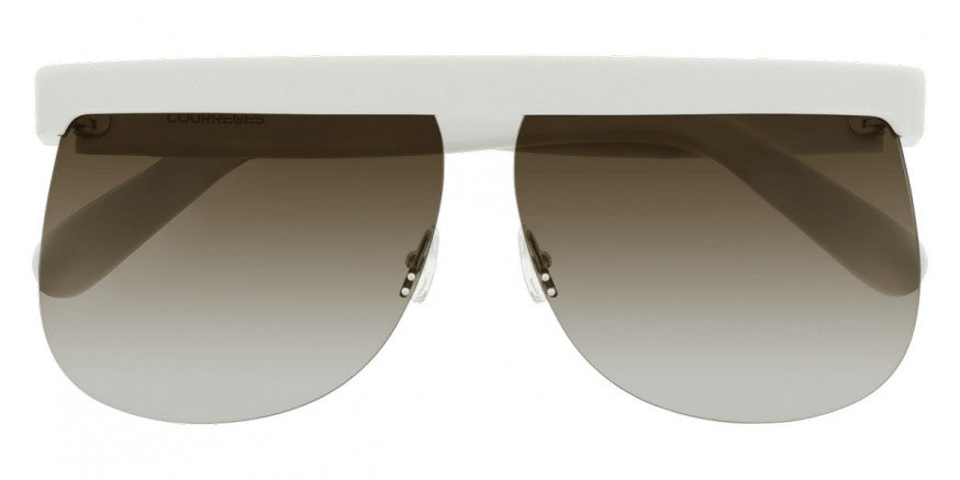 Courrèges Women's Sunglasses Oversized Flat Top White