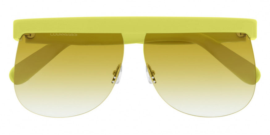 Courrèges Women's Sunglasses Oversized Flat Top Yellow