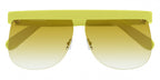 Courrèges Women's Sunglasses Oversized Flat Top Yellow