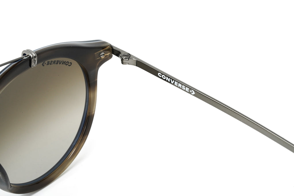Converse Unisex Sunglasses Round Flat Top Navy and Brown