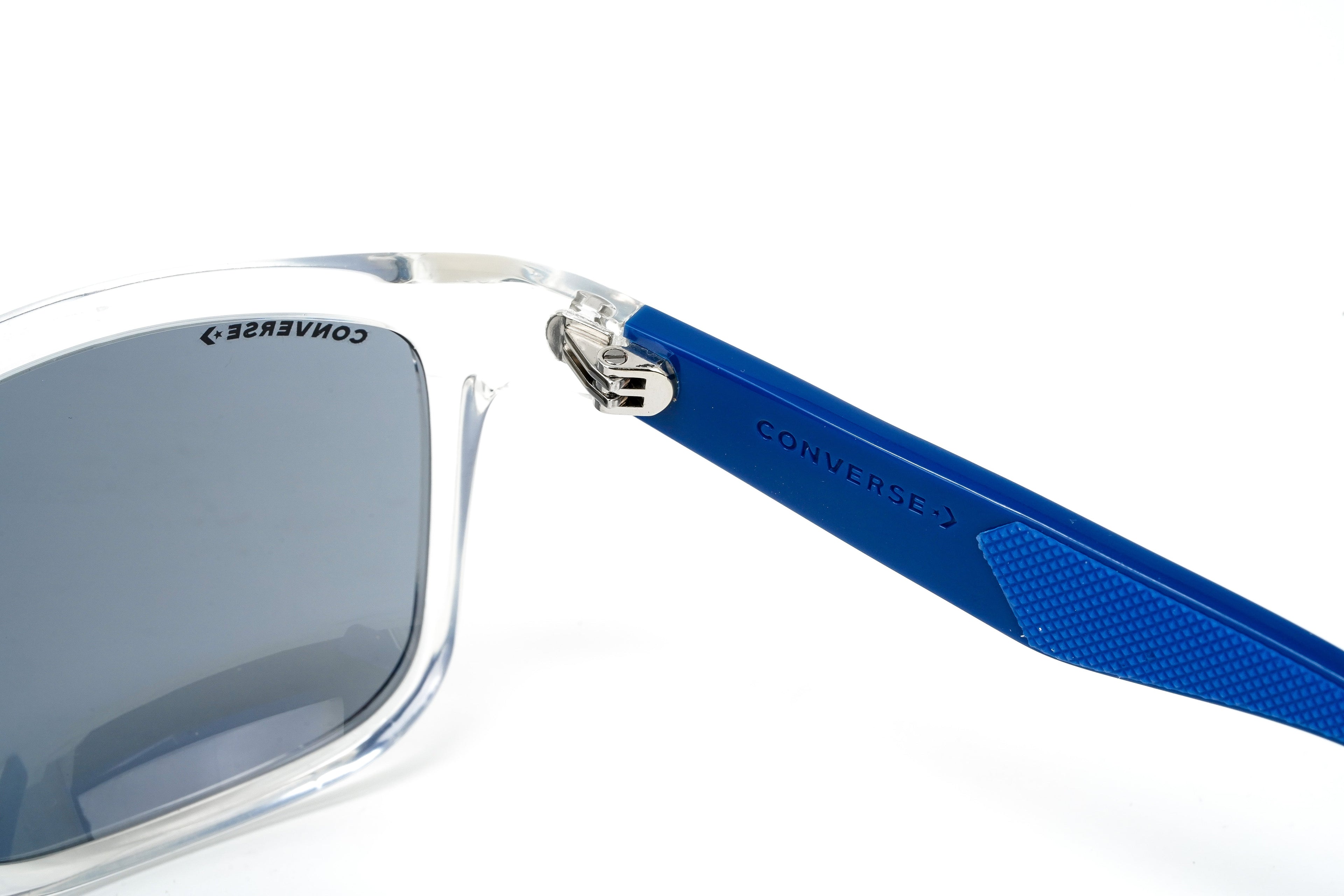 Converse Men's Sunglasses Rectangle Wrap-around Crystal and Navy