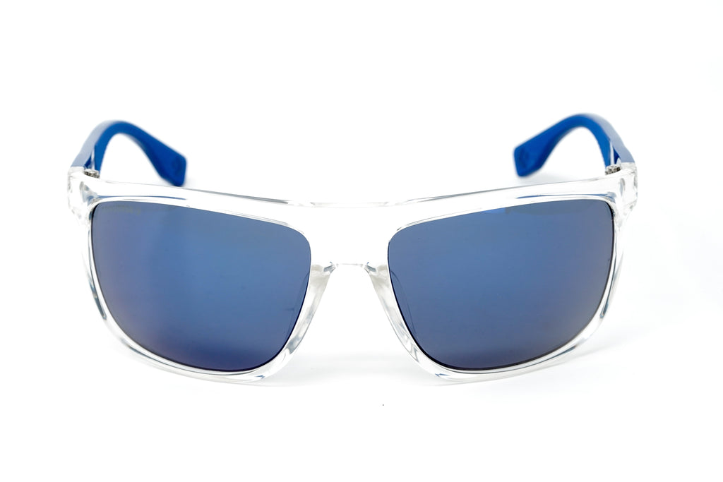 Converse Men's Sunglasses Rectangle Wrap-around Crystal and Navy
