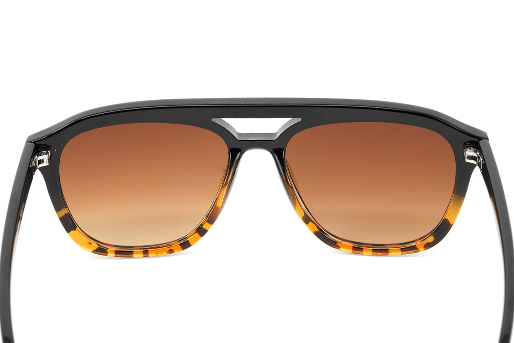 Converse Unisex Sunglasses Square Flat Top Black and Tortoise