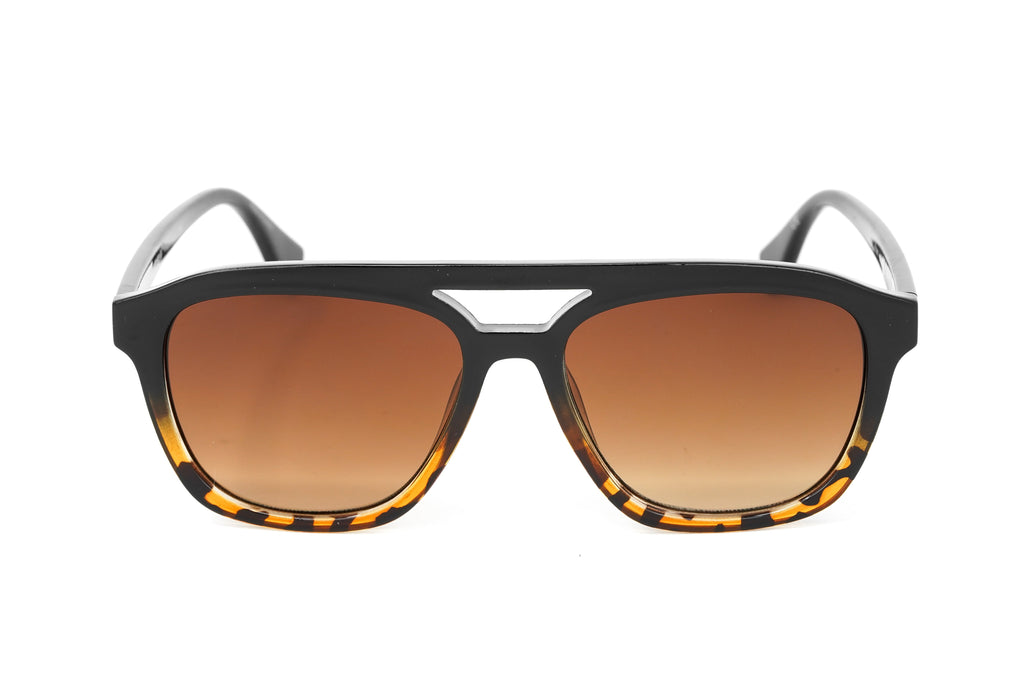 Converse Unisex Sunglasses Square Flat Top Black and Tortoise