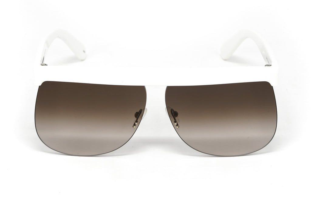 Courrèges Women's Sunglasses Oversized Flat Top White