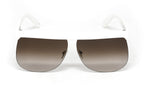 Courrèges Women's Sunglasses Oversized Flat Top White