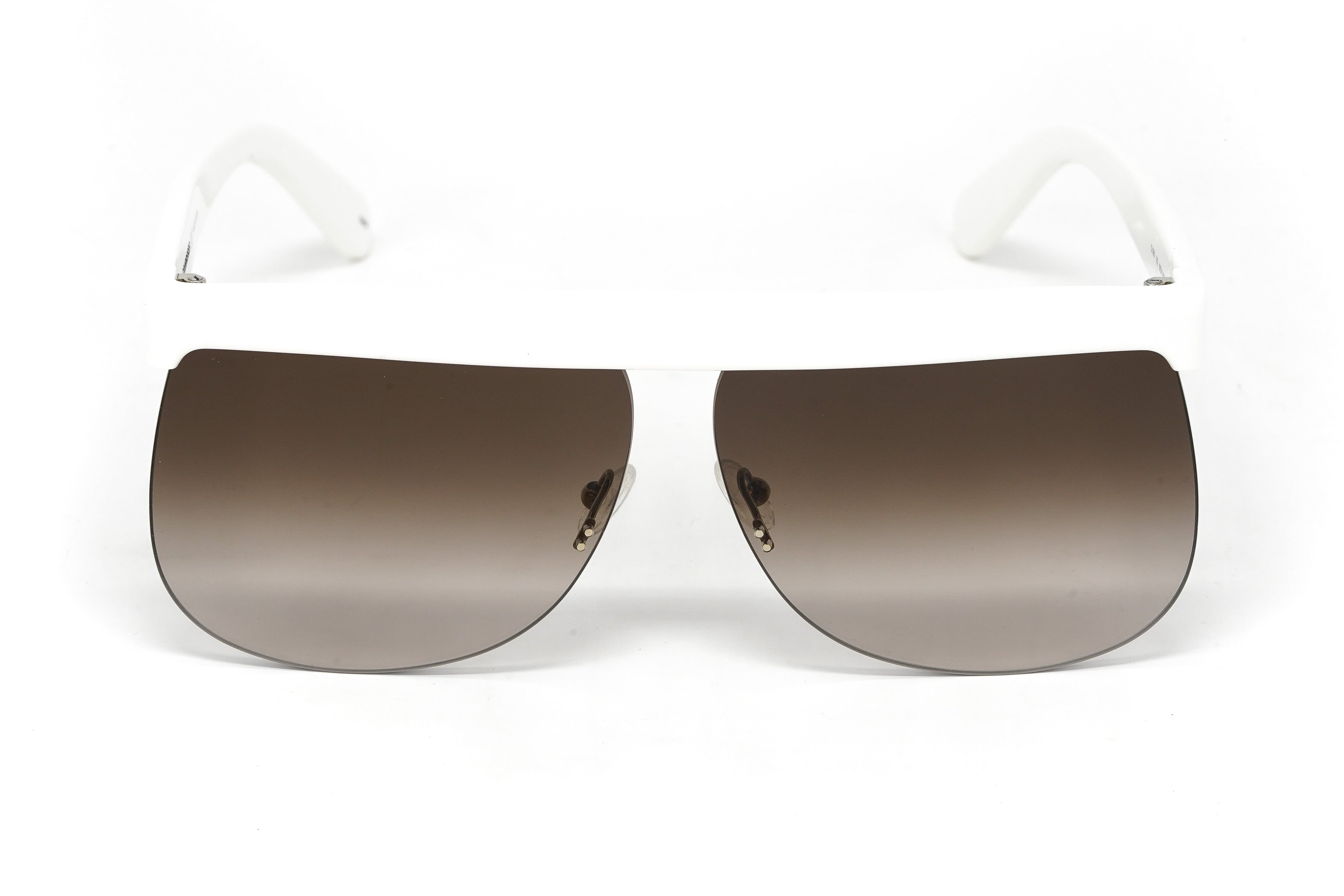 Courrèges Women's Sunglasses Oversized Flat Top White