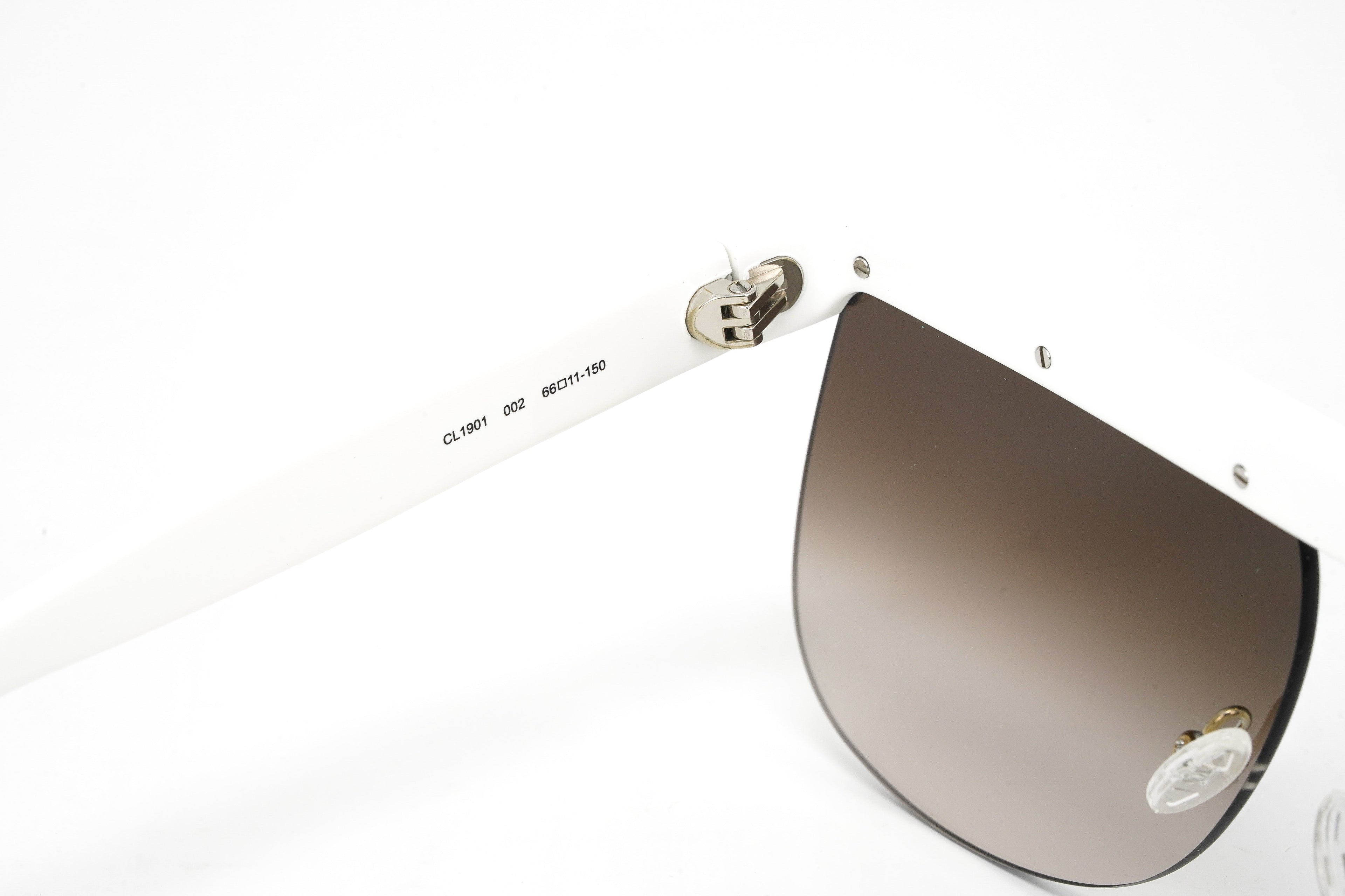 Courrèges Women's Sunglasses Oversized Flat Top White