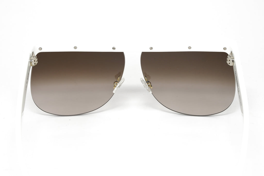 Courrèges Women's Sunglasses Oversized Flat Top White