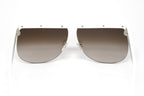 Courrèges Women's Sunglasses Oversized Flat Top White