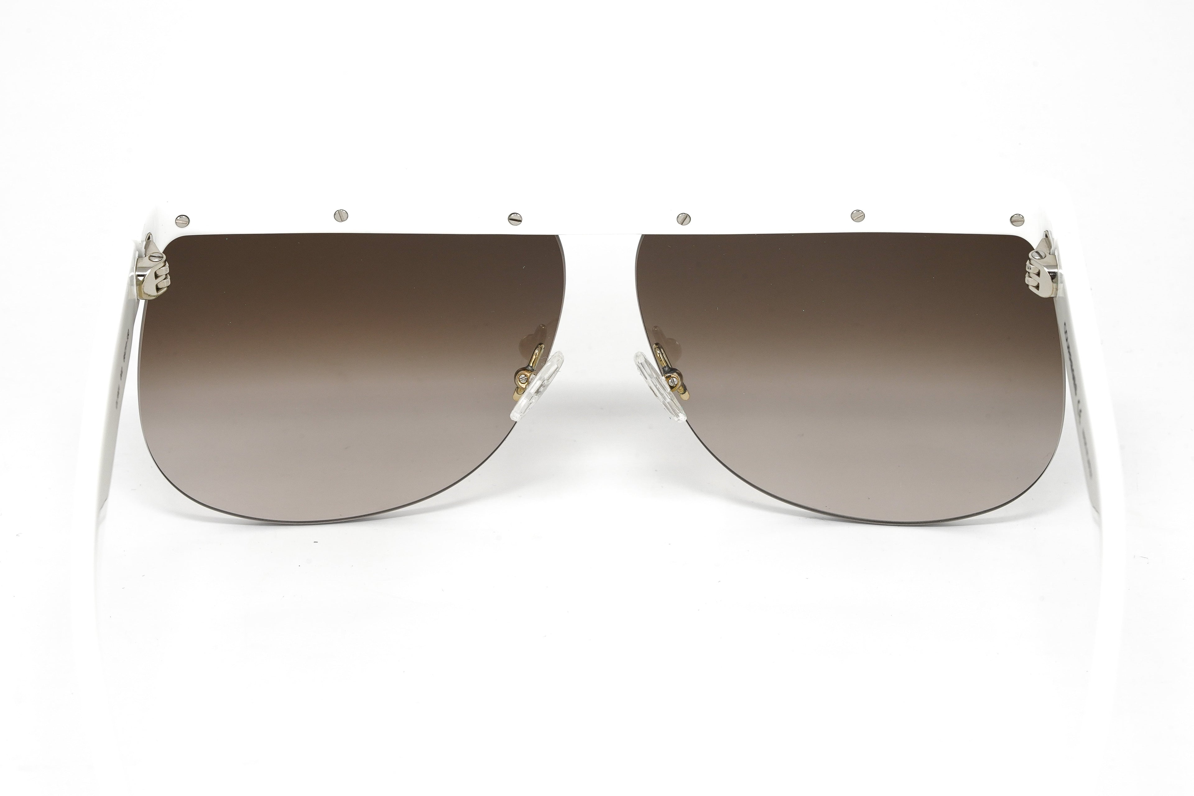 Courrèges Women's Sunglasses Oversized Flat Top White