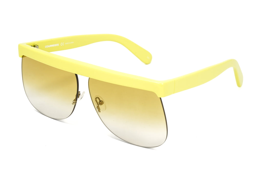 Courrèges Women's Sunglasses Oversized Flat Top Yellow