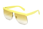 Courrèges Women's Sunglasses Oversized Flat Top Yellow