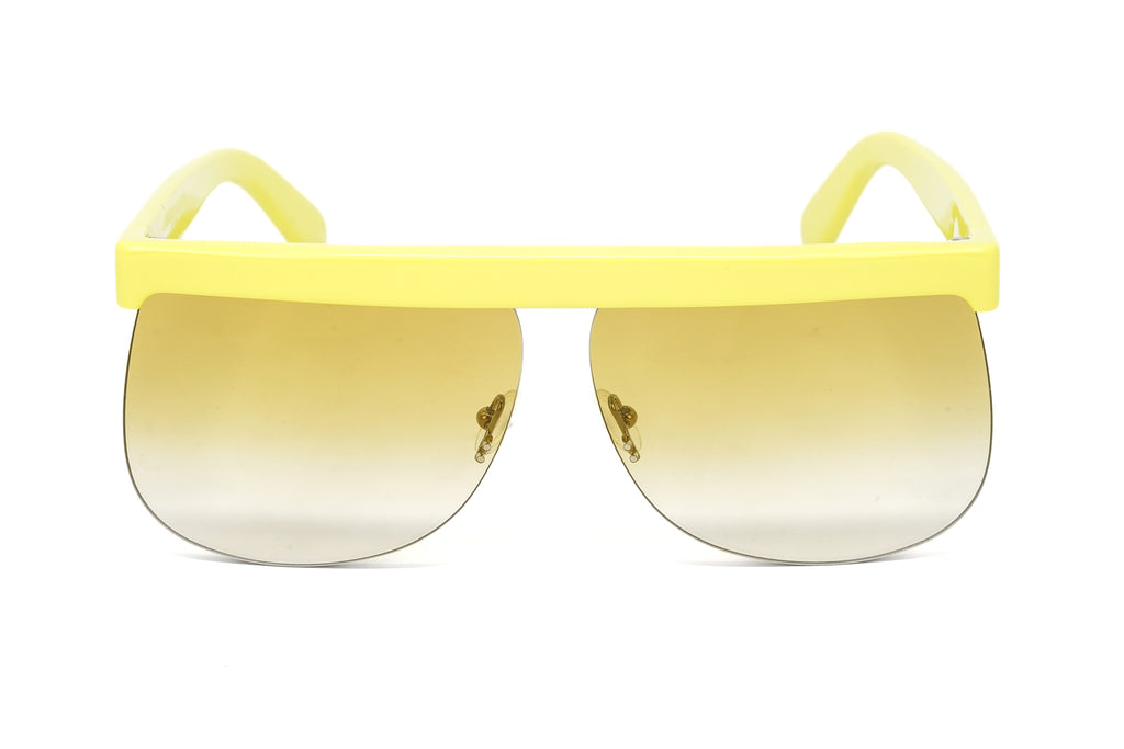 Courrèges Women's Sunglasses Oversized Flat Top Yellow