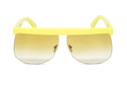 Courrèges Women's Sunglasses Oversized Flat Top Yellow
