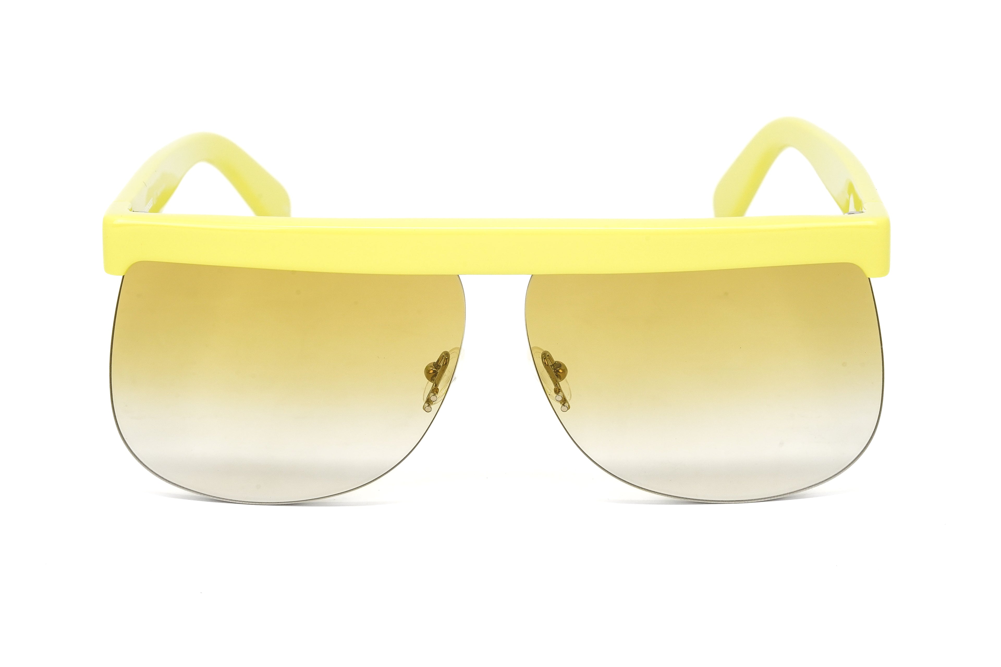 Courrèges Women's Sunglasses Oversized Flat Top Yellow