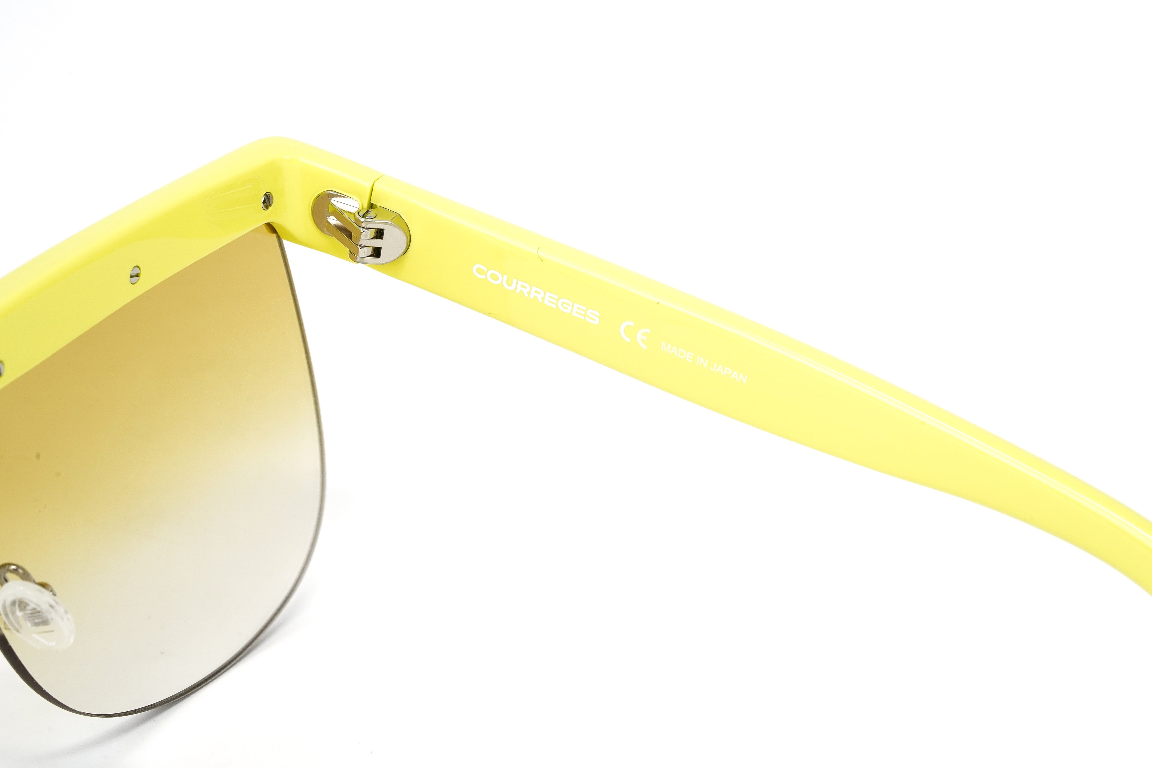 Courrèges Women's Sunglasses Oversized Flat Top Yellow