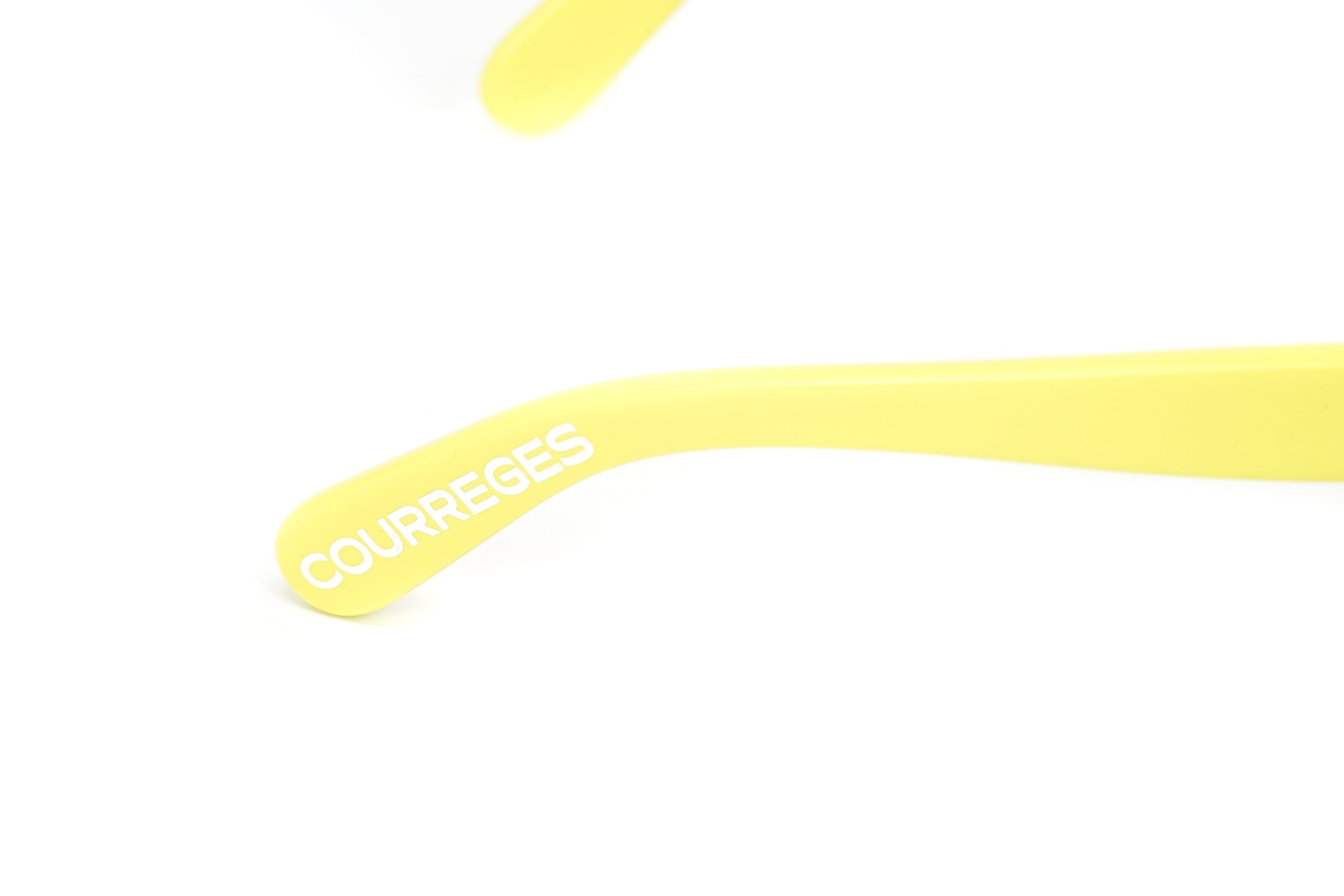 Courrèges Women's Sunglasses Oversized Flat Top Yellow
