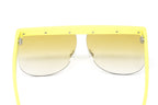 Courrèges Women's Sunglasses Oversized Flat Top Yellow