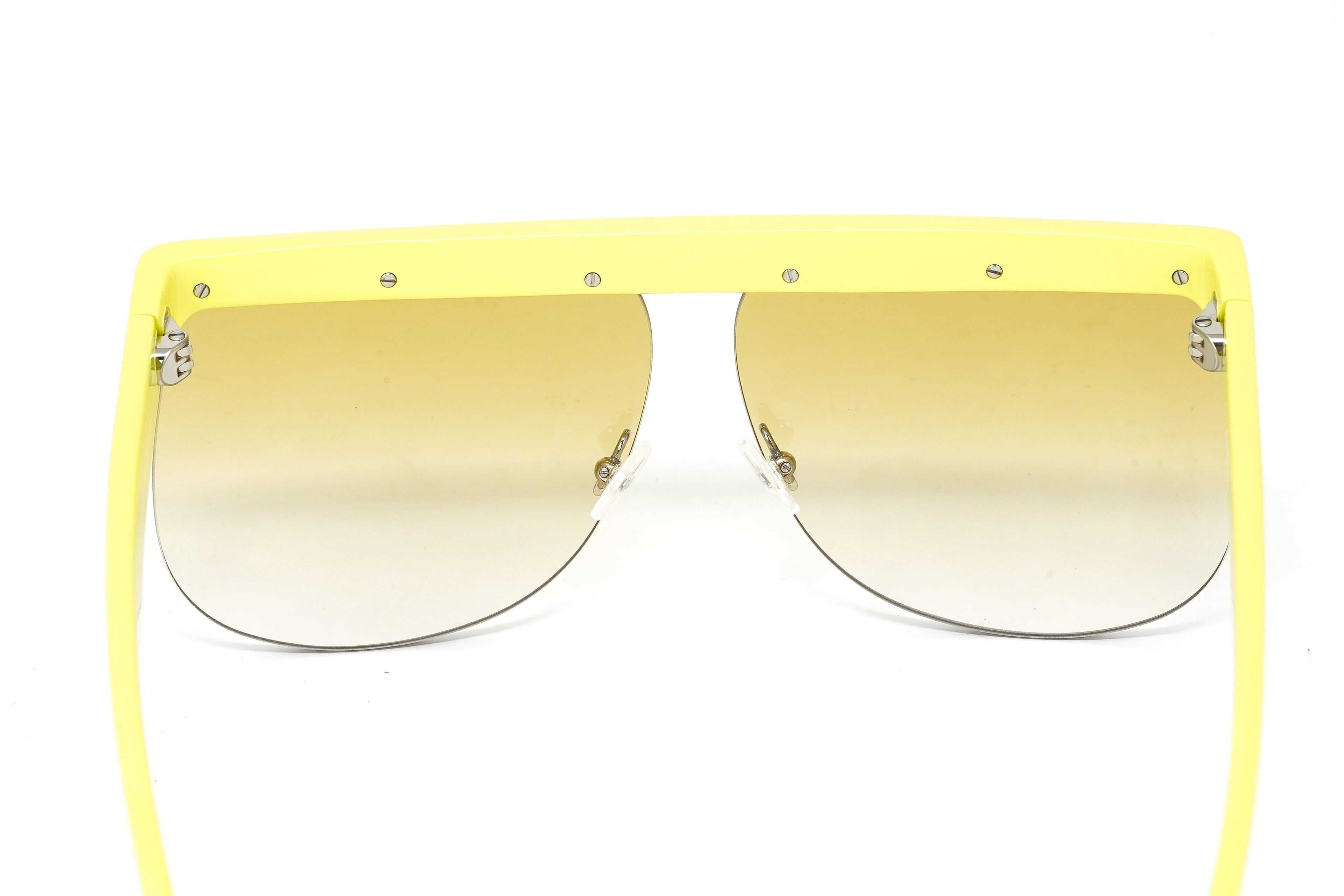 Courrèges Women's Sunglasses Oversized Flat Top Yellow