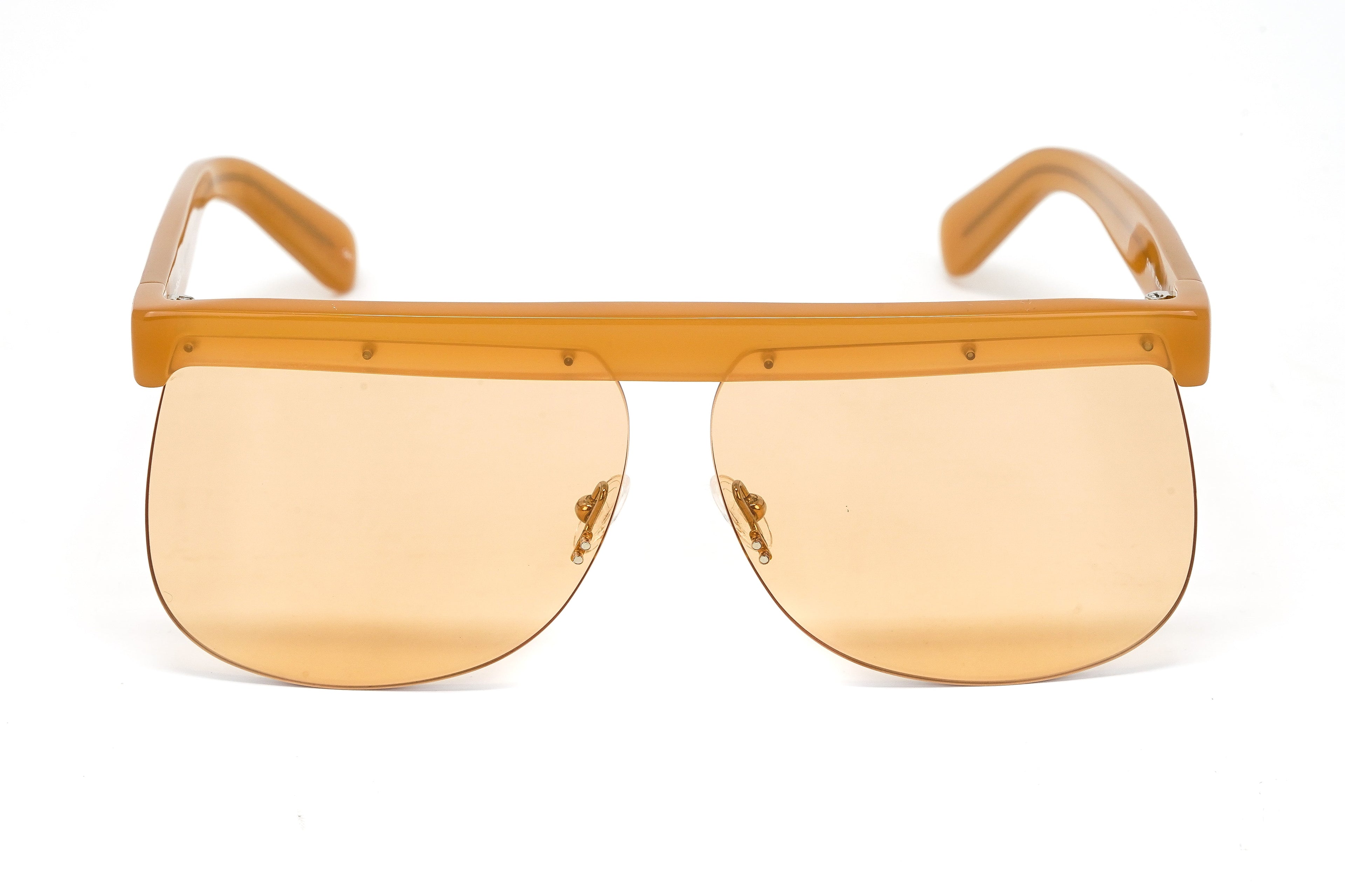 Courrèges Women's Sunglasses Oversized Flat Top Orange