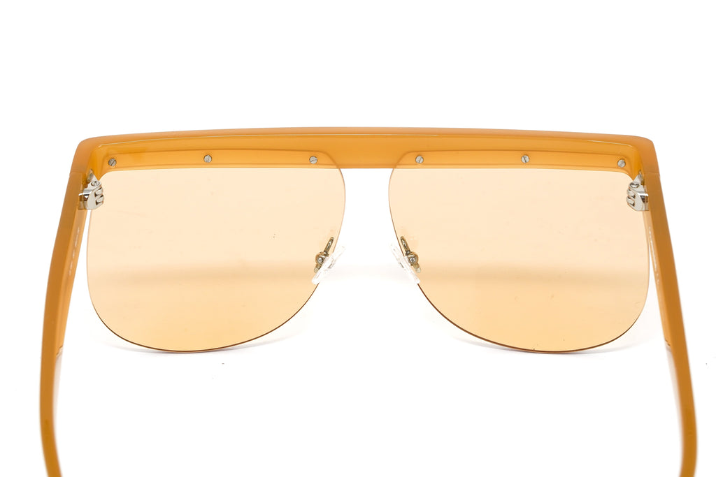 Courrèges Women's Sunglasses Oversized Flat Top Orange