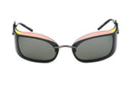 Courrèges Women's Sunglasses Cat Eye Wraparound Black and Flame