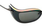 Courrèges Women's Sunglasses Cat Eye Wraparound Black and Flame