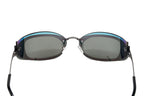 Courrèges Women's Sunglasses Cat Eye Wraparound Black and Flame