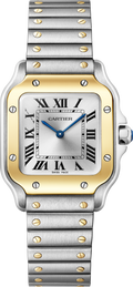Santos De Cartier Watch | 27mm, Stainless Steel, Silver Dial