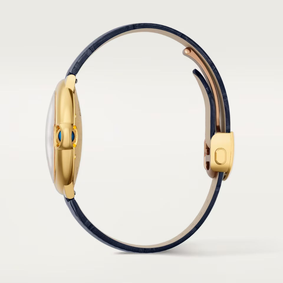 Ballon Bleu De Cartier Watch | 40mm, Alligator Leather Strap, Blue Dial
