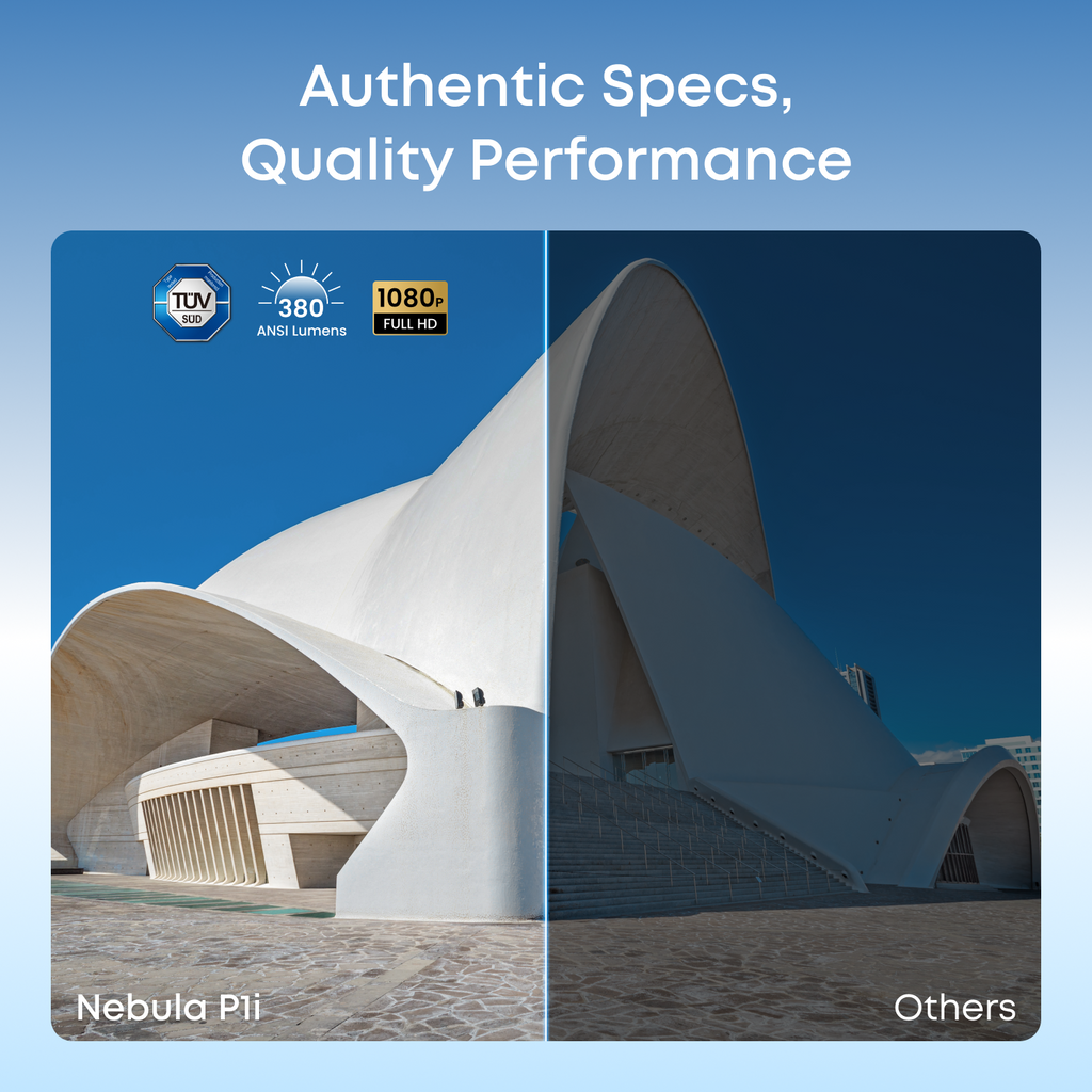 soundcore Nebula P1i | World's First Smart Portable Projector with Flippable Speakers
