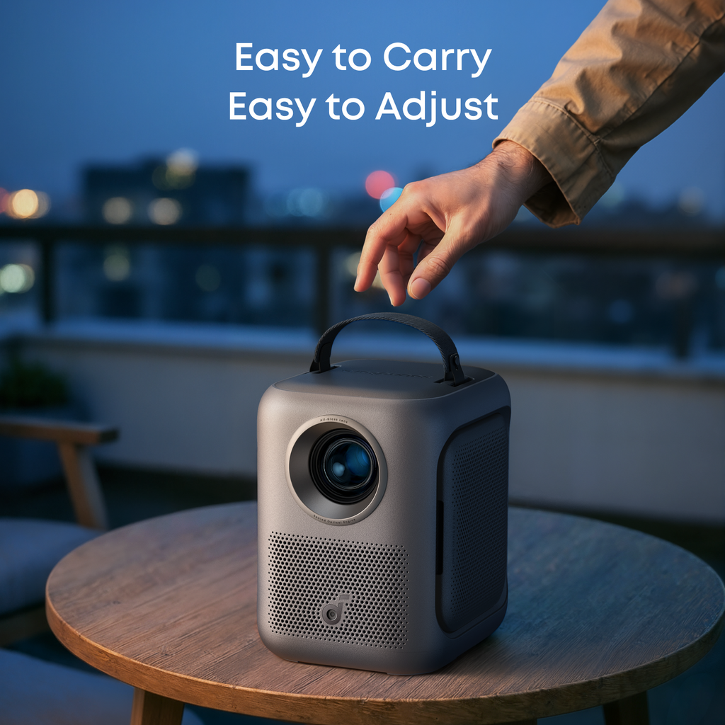 soundcore Nebula P1i | World's First Smart Portable Projector with Flippable Speakers