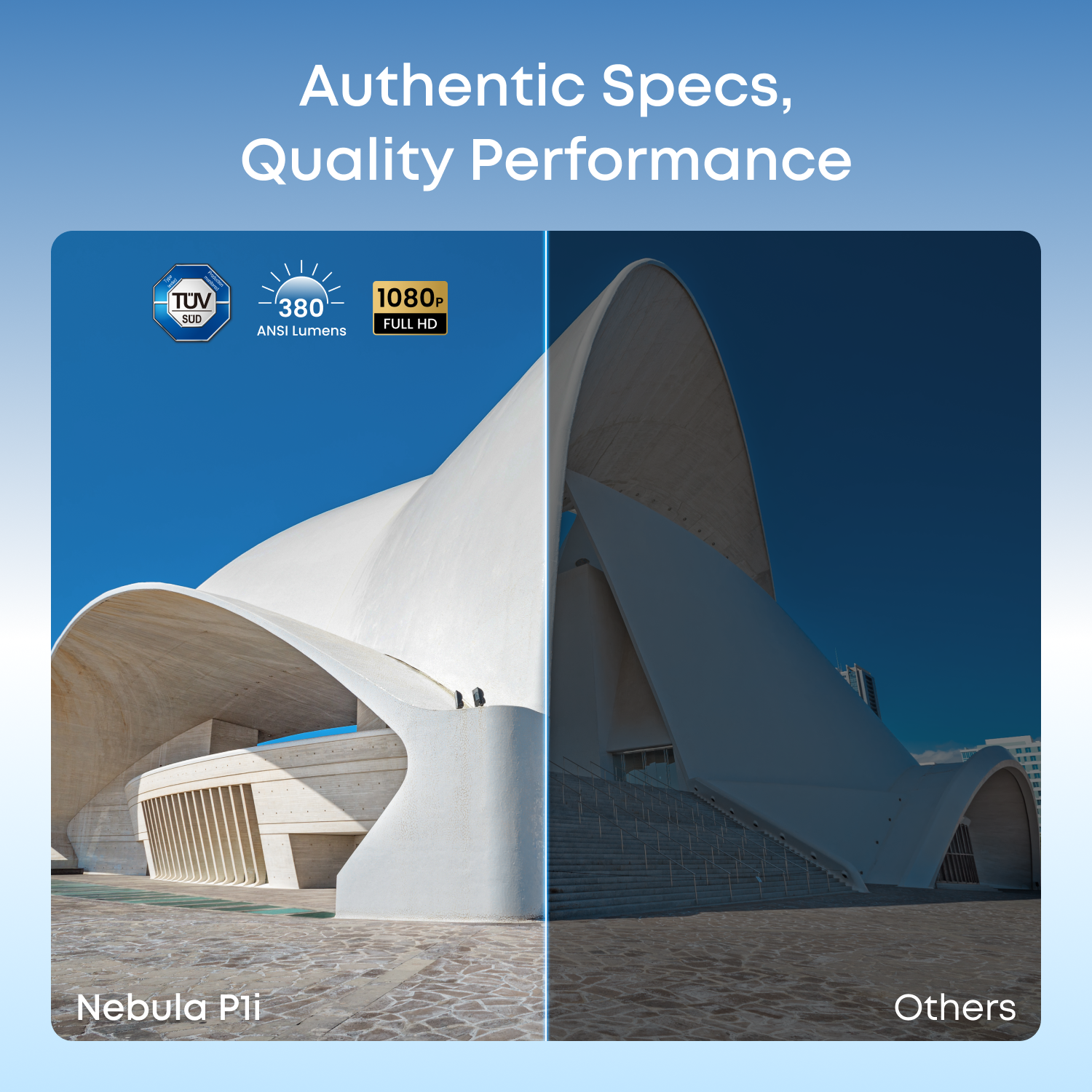 soundcore Nebula P1i | World's First Smart Portable Projector with Flippable Speakers