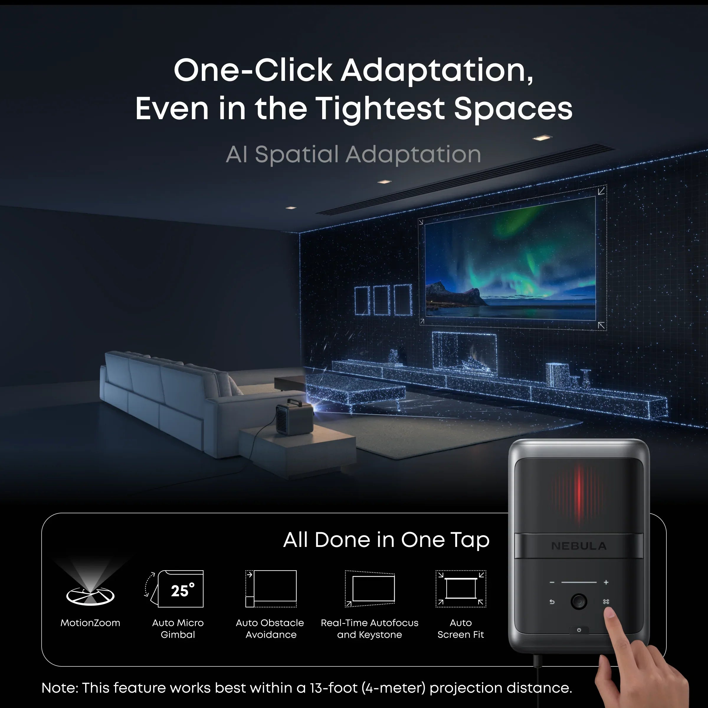 soundcore Nebula X1 | 4K Triple Laser Projector with Micro Gimbal