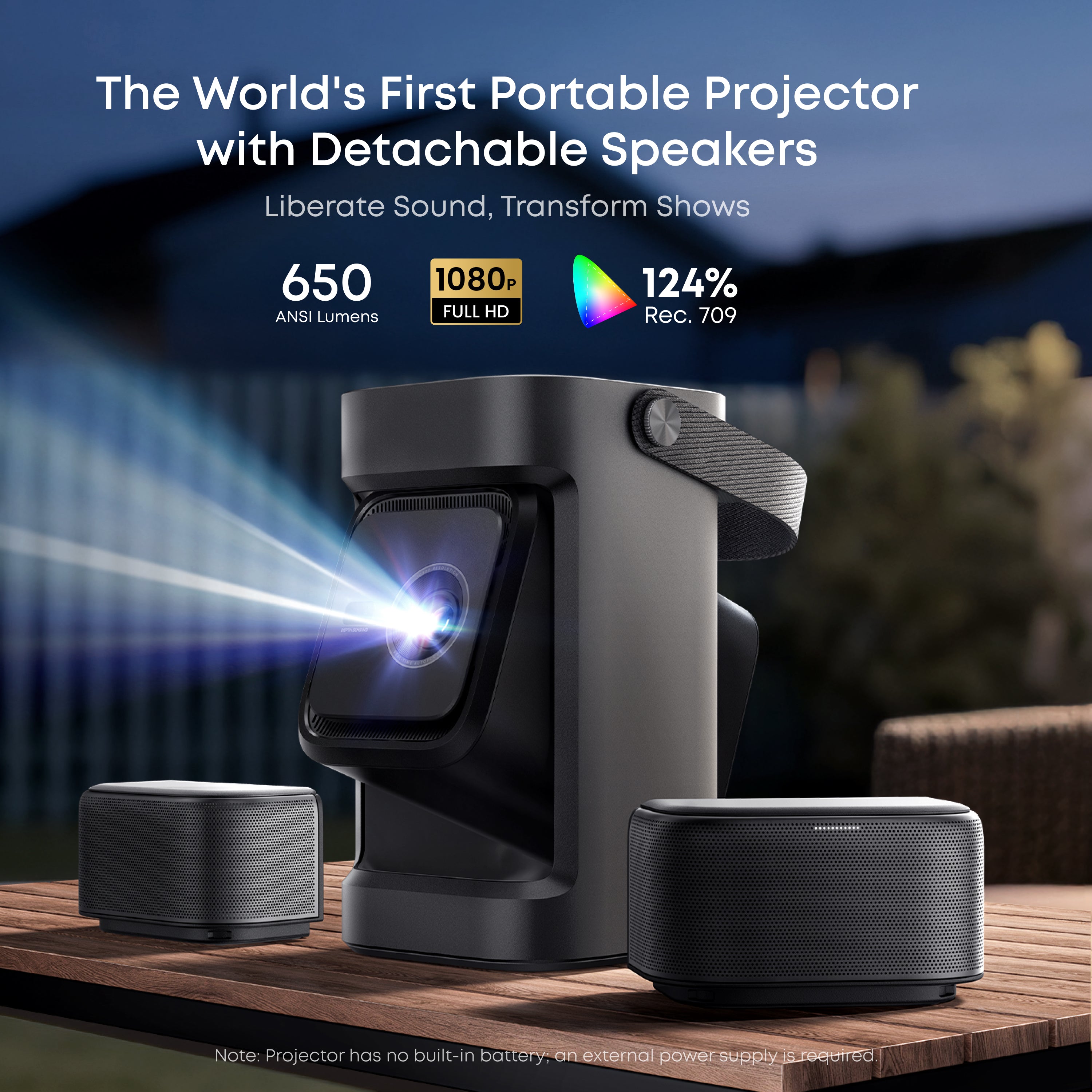 soundcore Nebula P1 | World's First Portable Projector with Detachable Speakers