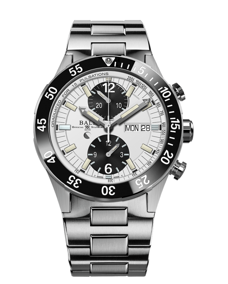 Ball Men's Watch Roadmaster Rescue Chronograph White